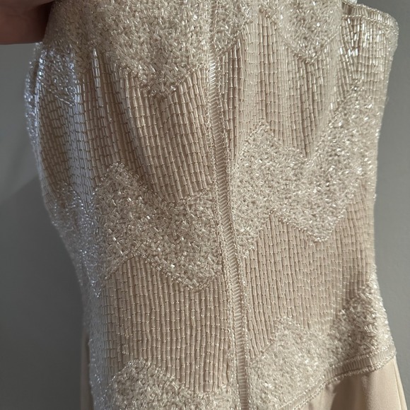 Vintage Strapless Embellished Beaded Cocktail Party Dress Size 10 B'zar - Picture 2 of 5